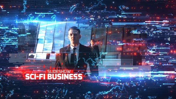 AE模板-未来数字科幻公司企业商务图文展示介绍开场 Sci-Fi Business Slideshow-精品资源站