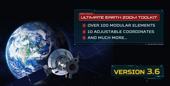AE模板-超酷太空俯冲地球位置定点动画展示工具包(含脚本) Ultimate Earth Zoom Toolkit v3.6-精品资源站