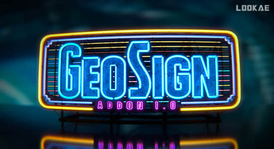 Blender插件-霓虹发光标志广告路牌生成器 Geo Sign V1.1.0-精品资源站