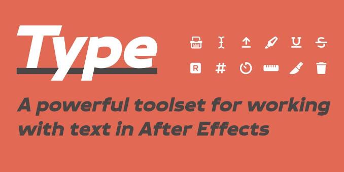 AE脚本 给文字添加特效动画 Type V1.5.1 + 使用教程