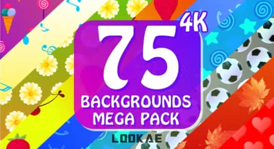 75组创意图形背景循环动画4K视频素材 Backgrounds Mega Pack-精品资源站