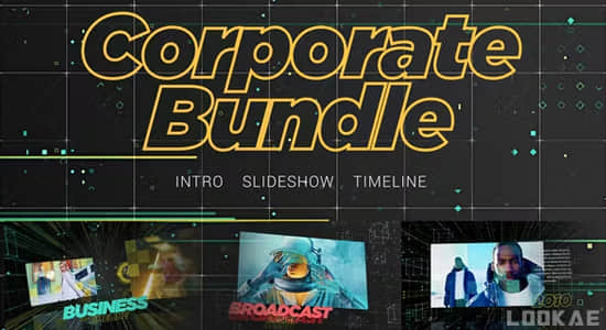 AE模板-数字科技感公司企业图文展示介绍动画 Corporate Bundle-精品资源站