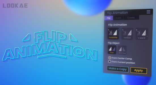 AE脚本-图层翻转镜像对称动画 Flip Animation V1.0+使用教程-精品资源站