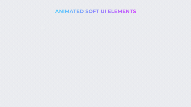AE预设-柔和简洁大方UI界面按钮图形动画 Neumorphism Preset + Soft UI Elements-精品资源站