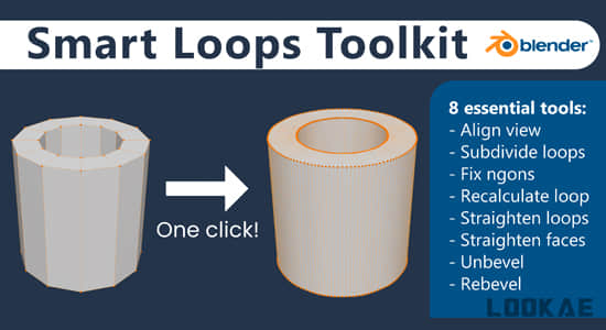 布线优化建模工具包Blender插件 Smart Loops Toolkit V1.1.0-精品资源站