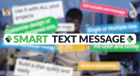 AE脚本-智能弹窗短信消息聊天对话气泡动画生成器 Smart Text Message-精品资源站