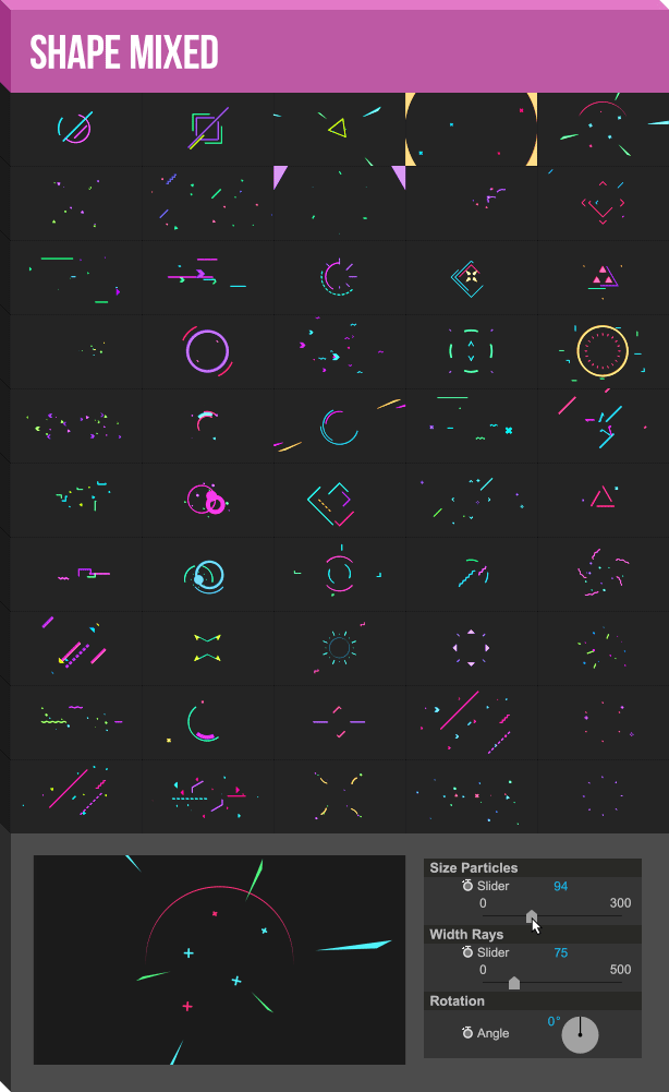 AE脚本-1850种超级豪华文字标题图形背景运动预设MG动画元素 V1.9.11 Win/Mac