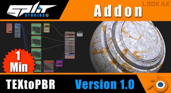 一键贴图转换PBR材质Blender插件 Textopbr V1.0 – Textures To Pbr In 1 Click-精品资源站