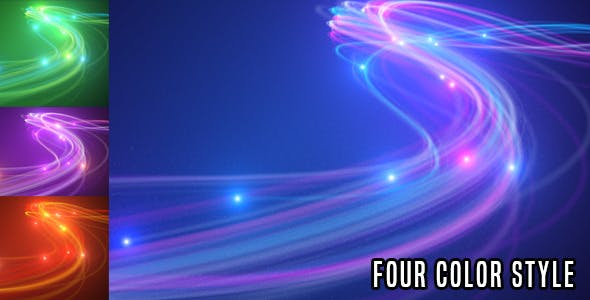 AE模板-漂亮唯美粒子发光线条LOGO标志片头动画 Light Streaks Logo Reveal V2-精品资源站