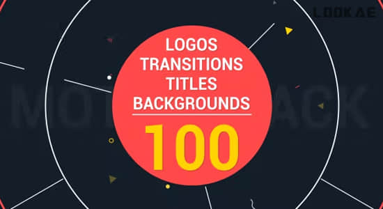 AE模板-100种MG动态图形文字标题LOGO背景动画 2D Motion Animation Pack-精品资源站