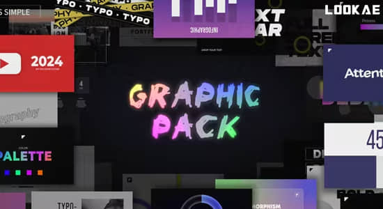 AE模板-600种文字标题指示线排版设计动画 Graphic Pack for After Effects-精品资源站
