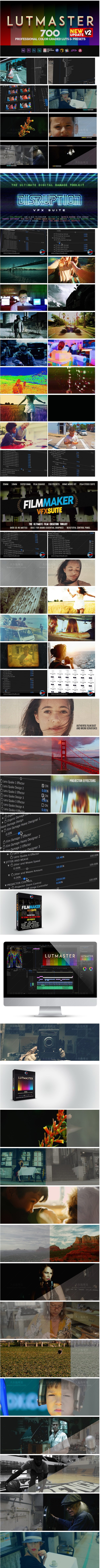 AE/PR/FCPX/达芬奇/PS电影特效LUTs调色视频素材音效预设套装 CINEPUNCH V10 Win/Mac