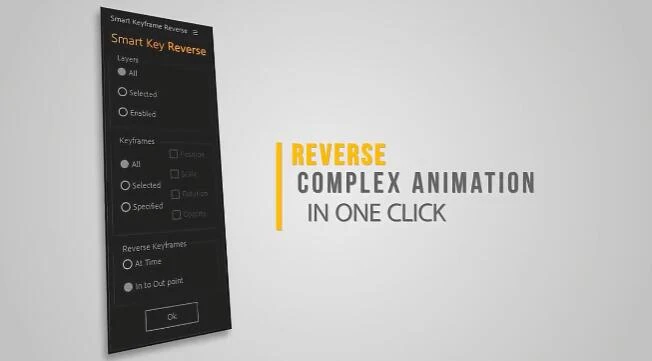 自动智能关键帧反转工具AE脚本Smart Key Reverse-精品资源站