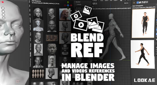 三维建模图片视频参考Blender插件 Blendref V1.1-精品资源站