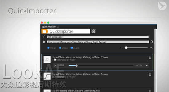 AE/PR插件：文件素材快速导入浏览插件AEscripts Quickimporter V1.0.1 For After Effects/Premiere Pro-精品资源站