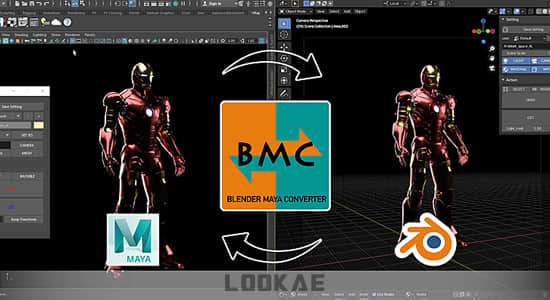 Blender与Maya模型桥接转换插件 Blender Maya Converter V1.0-精品资源站