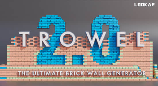 Blender插件-三维砖墙生成器 Trowel V2.2 – The Ultimate Brick Wall Generator-精品资源站