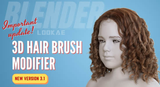 Blender插件-三维毛发笔刷头发制作 3D Hair Brush V4.7-精品资源站