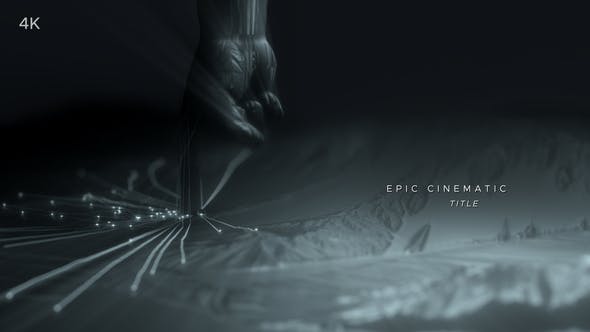 AE模板-震撼大气点线粒子线条飞行穿梭文字标题开场介绍 Epic Cinematic Title-精品资源站