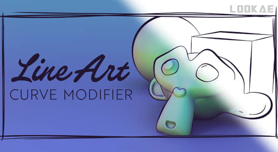 Blender插件-线条艺术曲线修改器 Line Art Curve Modifier v1.1-精品资源站