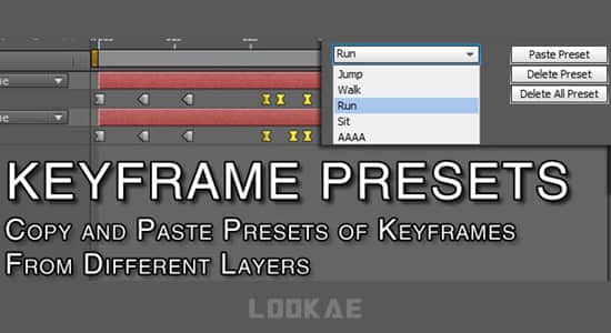AE脚本-为多层创建关键帧预设 Keyframe Presets v1.22-精品资源站