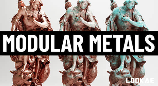Blender插件-钢铁金属材质节点预设 Modular Metals-精品资源站