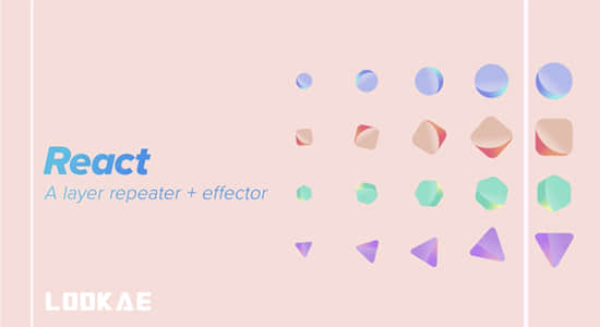 AE脚本-图层复制克隆排序随机衰减动画效果器 React v1.0.1-精品资源站