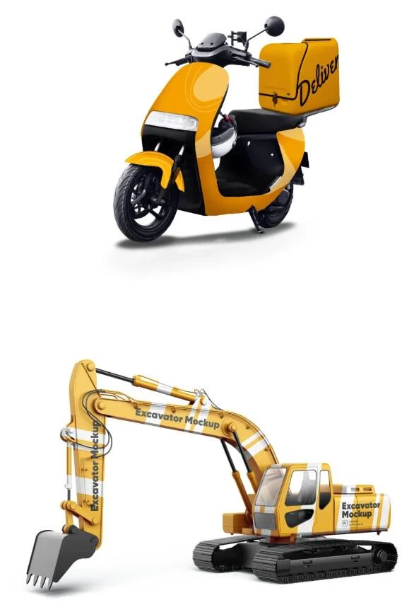 高级交通工具VI样机合集PSD模板