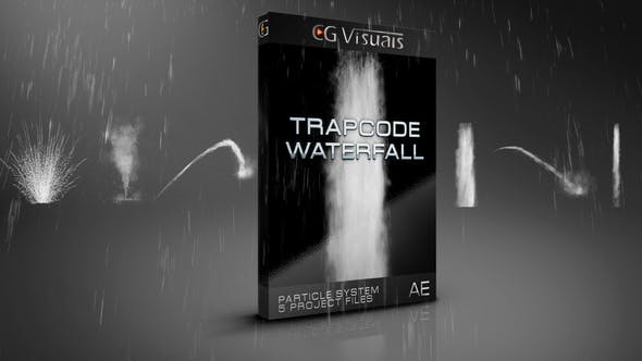 AE模板-5组水流瀑布飞溅喷洒流体特效动画 Waterfall Pack-精品资源站