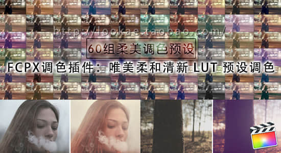 FCPX调色插件：60组唯美柔和清新 LUT 预设调色 PFS-LUT Soft 1.5ES（更新支持macOS Sierra 10.12）-精品资源站