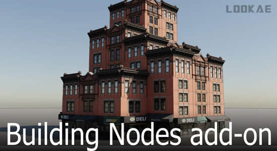 Blender插件-三维楼房建筑生成工具 Building Nodes V1.0-精品资源站