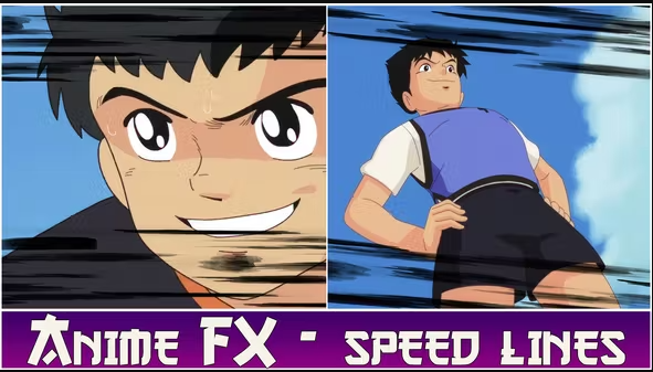 AE模板-二维卡通动漫速度线动画 Anime FX – Speed Lines-精品资源站