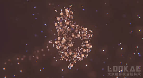 AE教程 – 使用E3D插件的粒子复制器制作三维元素汇聚LOGO标志片头特效Element 3D Particle Replicator Logo 2017-精品资源站