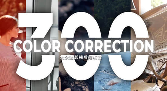 Premiere预设-300种电影预告片婚礼黑白对比运动旅游复古调色预设 300 Color Corrections Pack-精品资源站