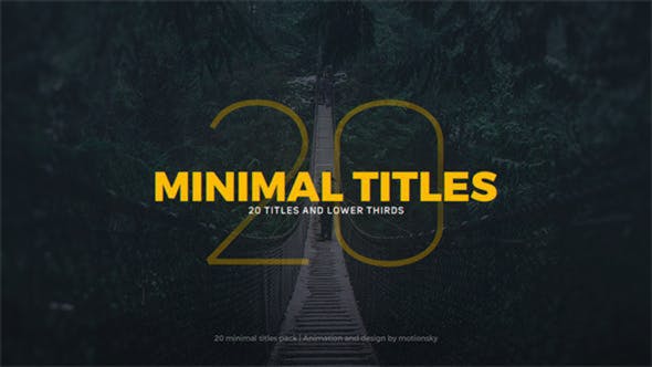 AE模板/PR预设-20个现代迷你简洁文字标题字幕条动画 Minimal Titles-精品资源站