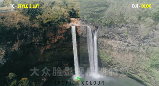 50个大疆无人机航拍DLog视频调色LUTs预设Tropic Colour Drone LUTs（FCPX/PR/PS/AE/达芬奇）-精品资源站