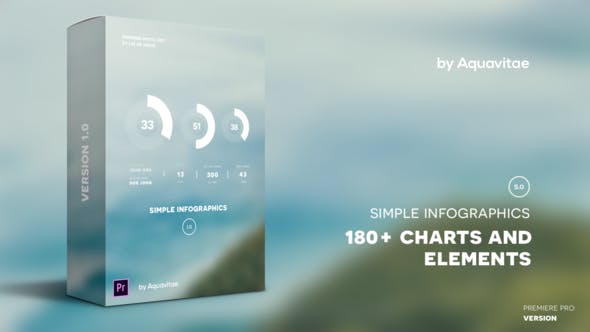 PR预设-180种公司企业信息数据统计报表动画 Simple Infographics MOGRT for Premiere Pro-精品资源站