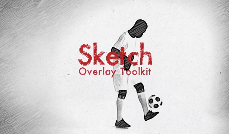 AE/PR模板 草图素描绘制艺术外观叠加特效 Sketch Overlay Toolkit