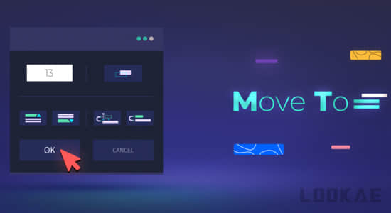 轻松快速移动时间轴图层AE脚本 Move To V1.2-精品资源站