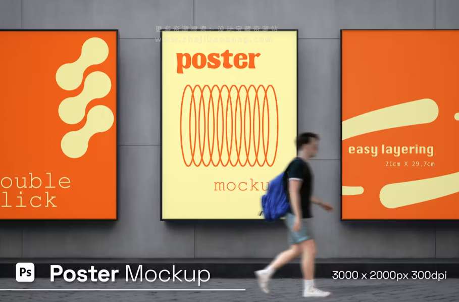 户外海报PS样机Poster Mockup