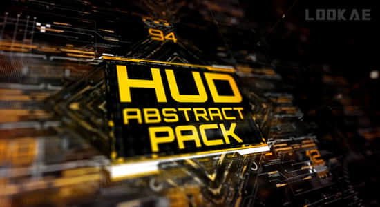 AE模板-500种未来科技感UI界面元素HUD图形动画 HUD Abstract Pack-精品资源站