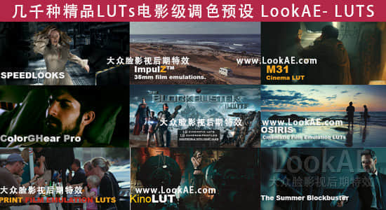 【精品】几千种专业LUTs电影级调色预设 LookAE – LUTS（Mac/Win）-精品资源站