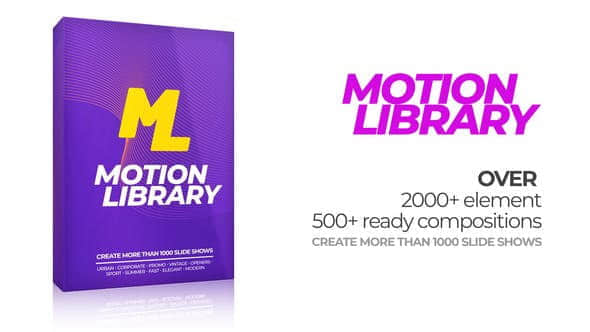 AE模板-2000多种视频设计包装动画包 Motion Library Pack-精品资源站