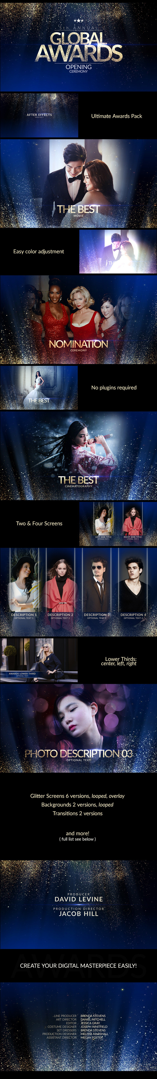 AE模板-华丽优雅闪耀粒子晚会活动公司企业年会颁奖典礼开场片头包装 Global Awards Pack-LookAE.com AE模板-华丽优雅闪耀粒子晚会活动公司企业年会颁奖典礼开场片头包装 Global Awards Pack