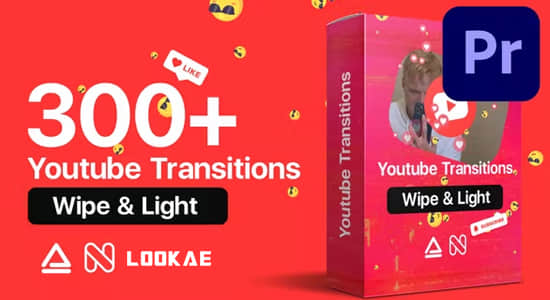 PR模板-300个网络社交媒体包装转场过渡动画 YTB Transitions-精品资源站