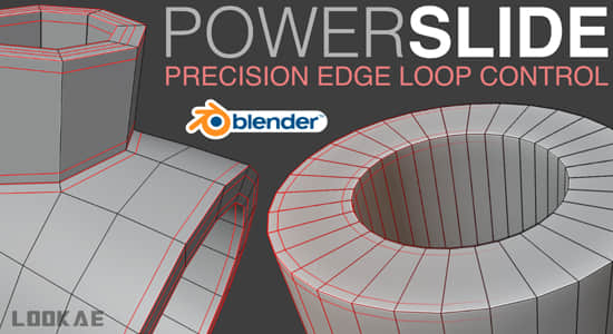 细分模型精确添加边缘布线Blender插件 PowerSlide V1.0.1-精品资源站