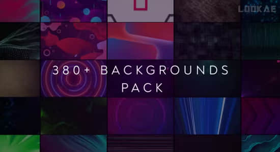 AE模板-380个精美创意抽象粒子渐变图形背景动画 Backgrounds Pack-精品资源站
