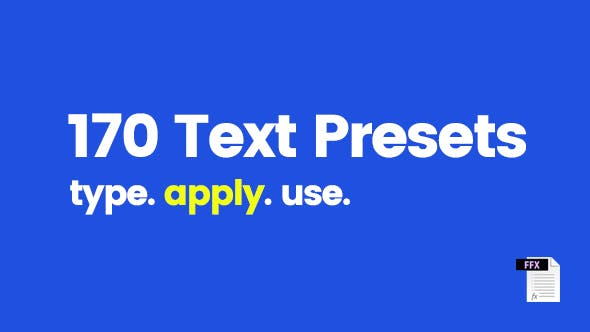 AE预设-170个可爱弹跳文字动画预设 170 Text Presets-精品资源站