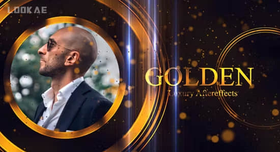 AE模板-金色豪华粒子颁奖典礼开场介绍片头 Luxury Awards (含原版音乐)-精品资源站