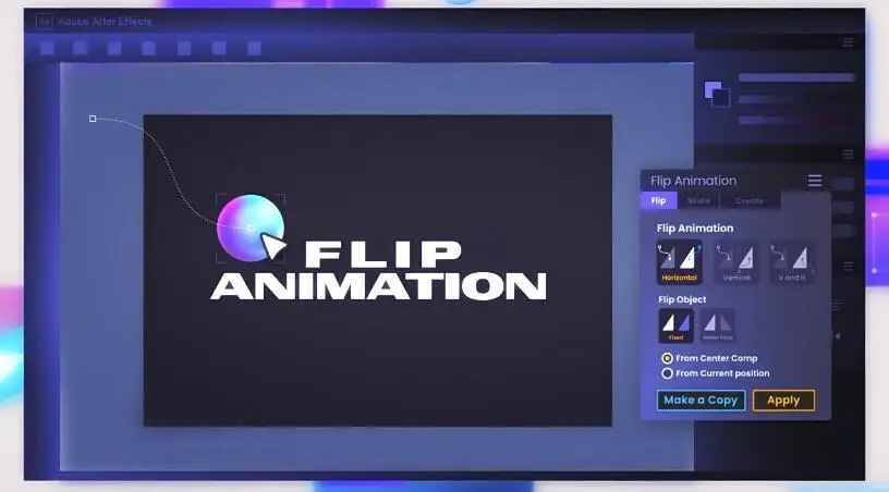 AE翻转镜像动画脚本 Flip Animation V1.0+使用教程